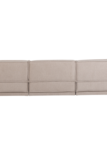 WOOOD Manu Sjeselongsofa Venstre Grov Chenille Naturlig [Fsc]