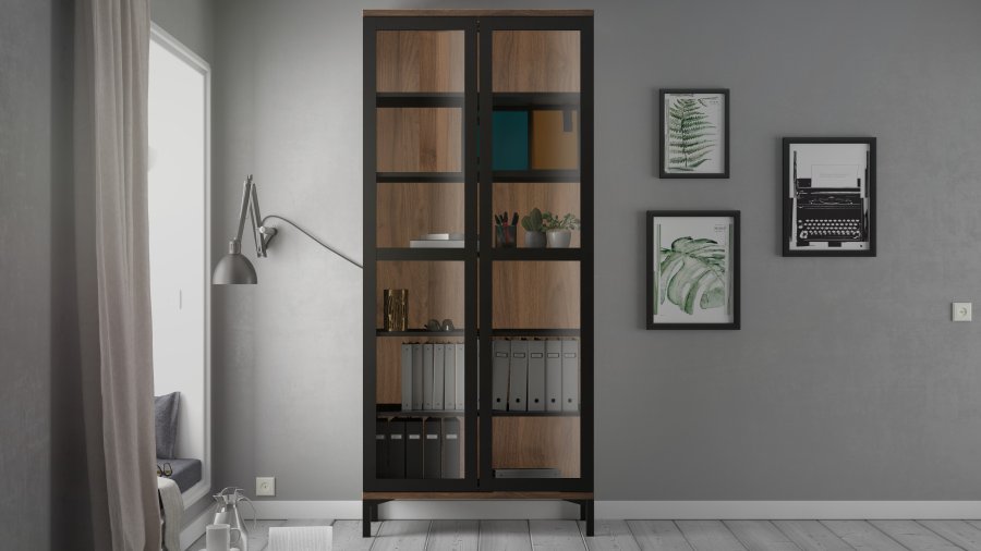 TVILUM Roomers porcel�nsskab med 2 l�ger - Parcel