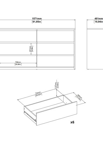TVILUM Next Dubbelbyr� med 6 l�dor