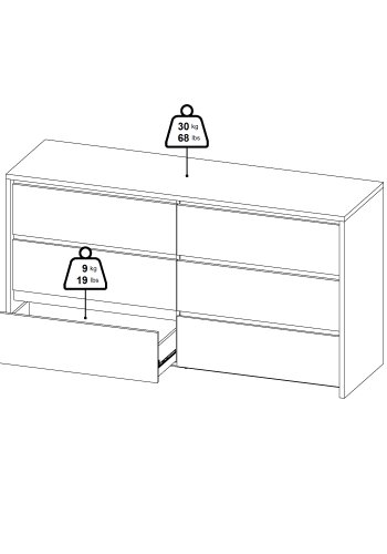 TVILUM Next Dubbelbyr� med 6 l�dor