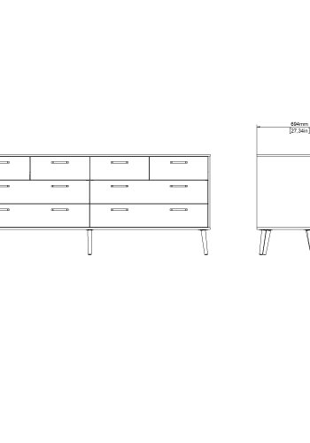 TVILUM Tone dubbelbyr� 4+4 l�dor