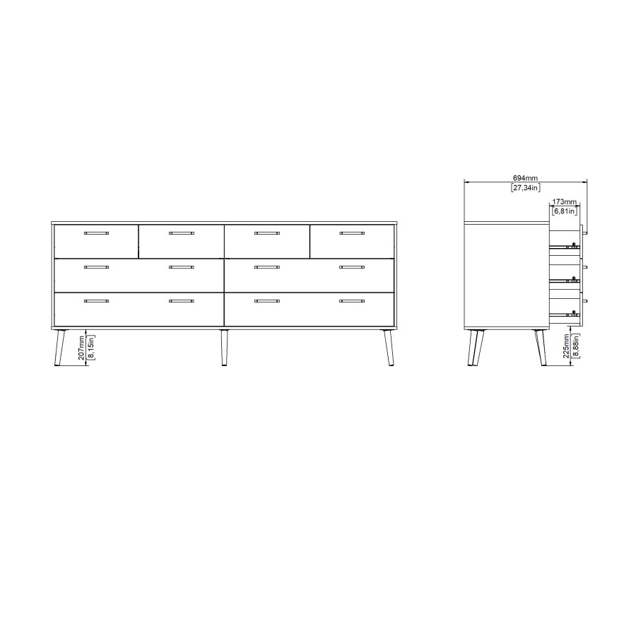 TVILUM Tone dubbelbyr� 4+4 l�dor