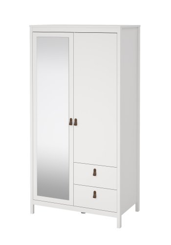 TVILUM Madrid Garderob med 1 d�rr + 1 spegeld�rr + 2 l�dor - Paket