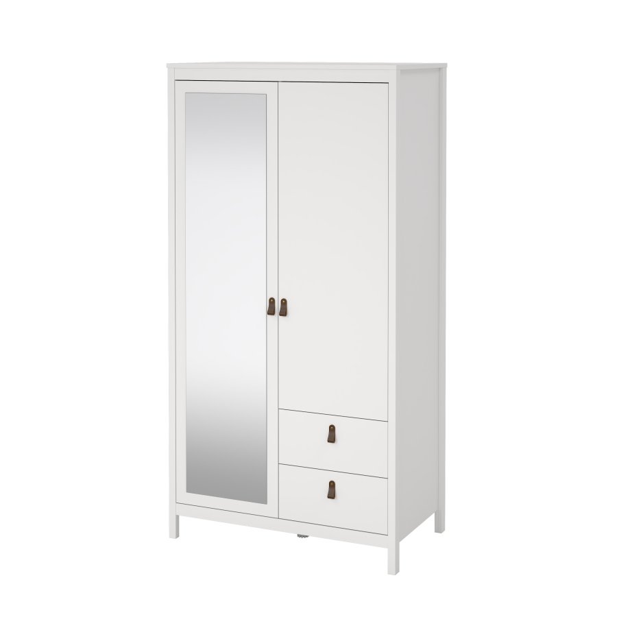 TVILUM Madrid Garderob med 1 d&ouml;rr + 1 spegeld&ouml;rr + 2 l�dor - Paket