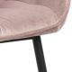 ACT NORDIC Brooke spisebordsstol, m. armln - dusty rose polyester og sort metal
