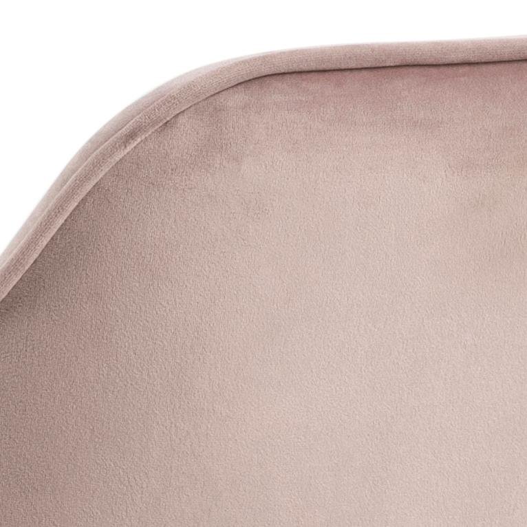 ACT NORDIC Brooke spisebordsstol, m. armln - dusty rose polyester og sort metal