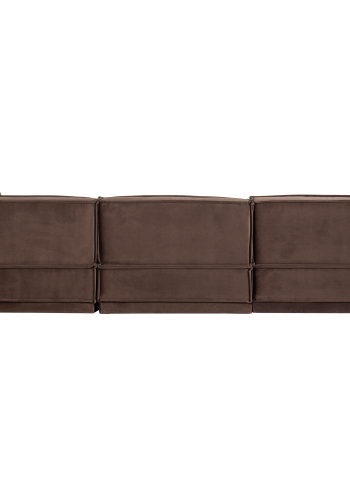 WOOOD Manu Sjeselongsofa Venstre fl�yel brun [Fsc]