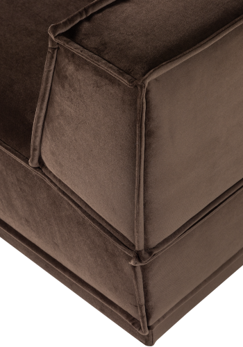 WOOOD Manu Sjeselongsofa Venstre fl�yel brun [Fsc]