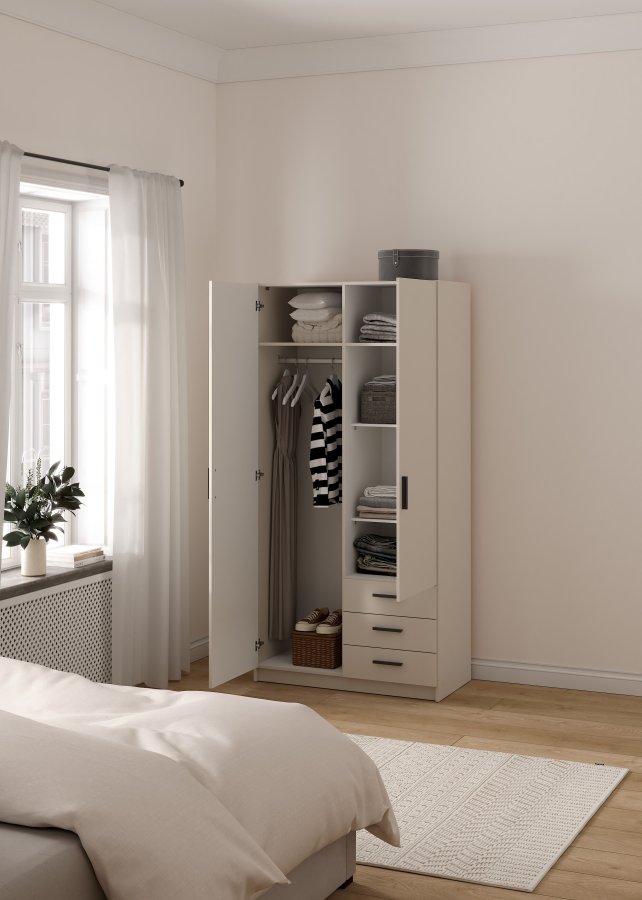 Sprint garderob 2 d&ouml;rrar + 3 l�dor - Paket