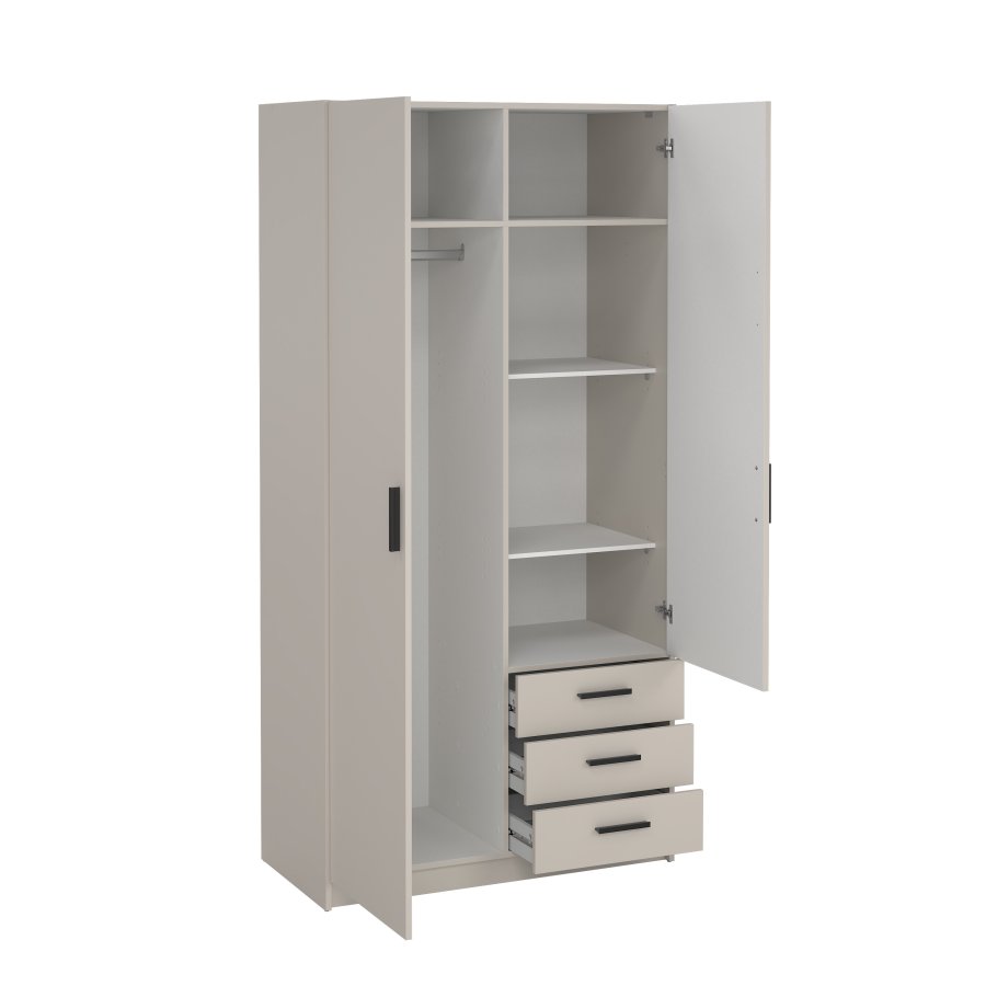 Sprint garderob 2 d&ouml;rrar + 3 l�dor - Paket