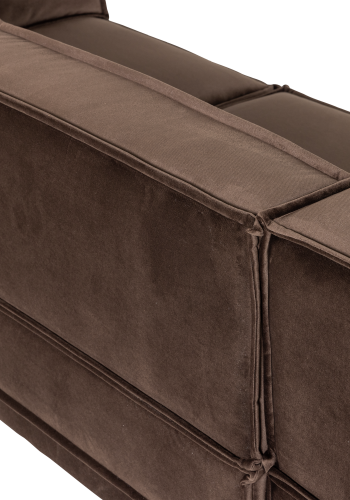 WOOOD Manu Sjeselongsofa Venstre fl�yel brun [Fsc]