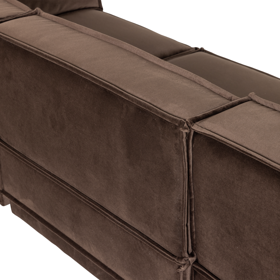 WOOOD Manu Sjeselongsofa Venstre fl�yel brun [Fsc]