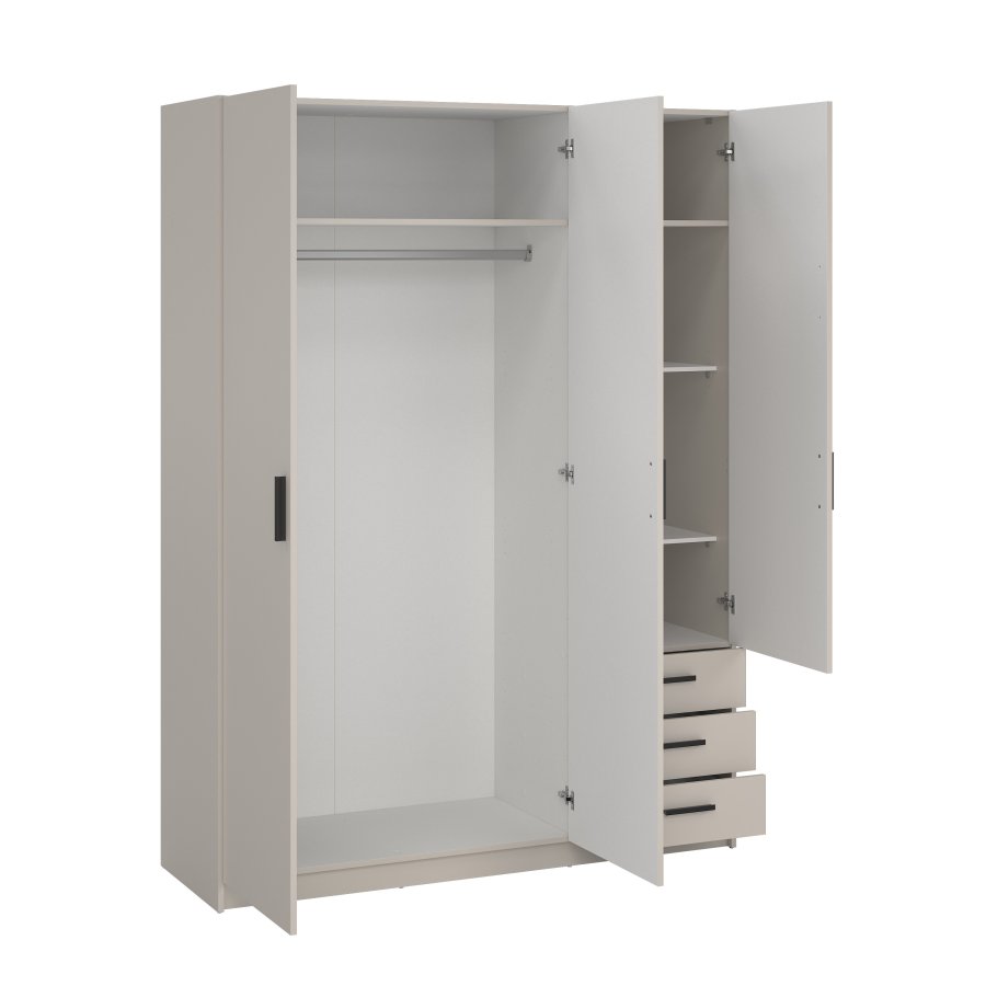 Sprint garderob 3 d&ouml;rrar + 3 l�dor - Paket