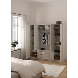 Sprint Garderobeskab 4 l�ger + 3 skuffer -  Tvilum