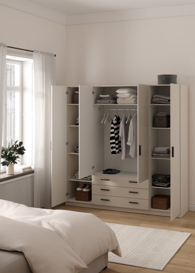 Sprint garderob 4 d�rrar + 3 l�dor - Paket