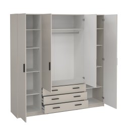 Sprint Garderobeskab 4 l�ger + 3 skuffer -  Tvilum
