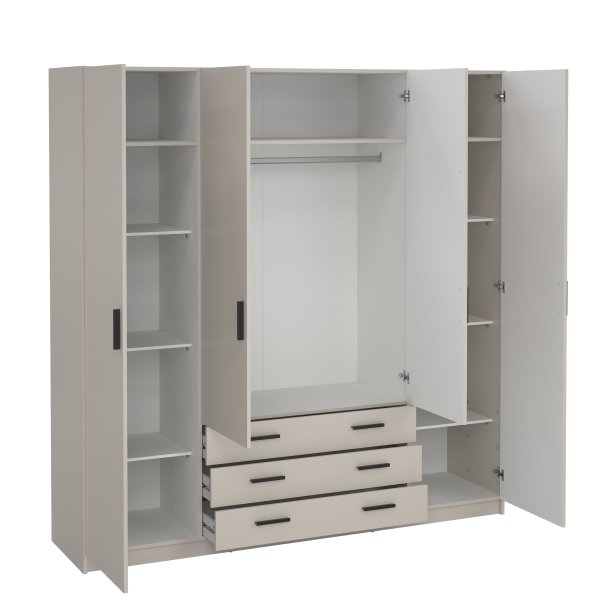 Sprint Garderobeskab 4 l�ger + 3 skuffer -  Tvilum