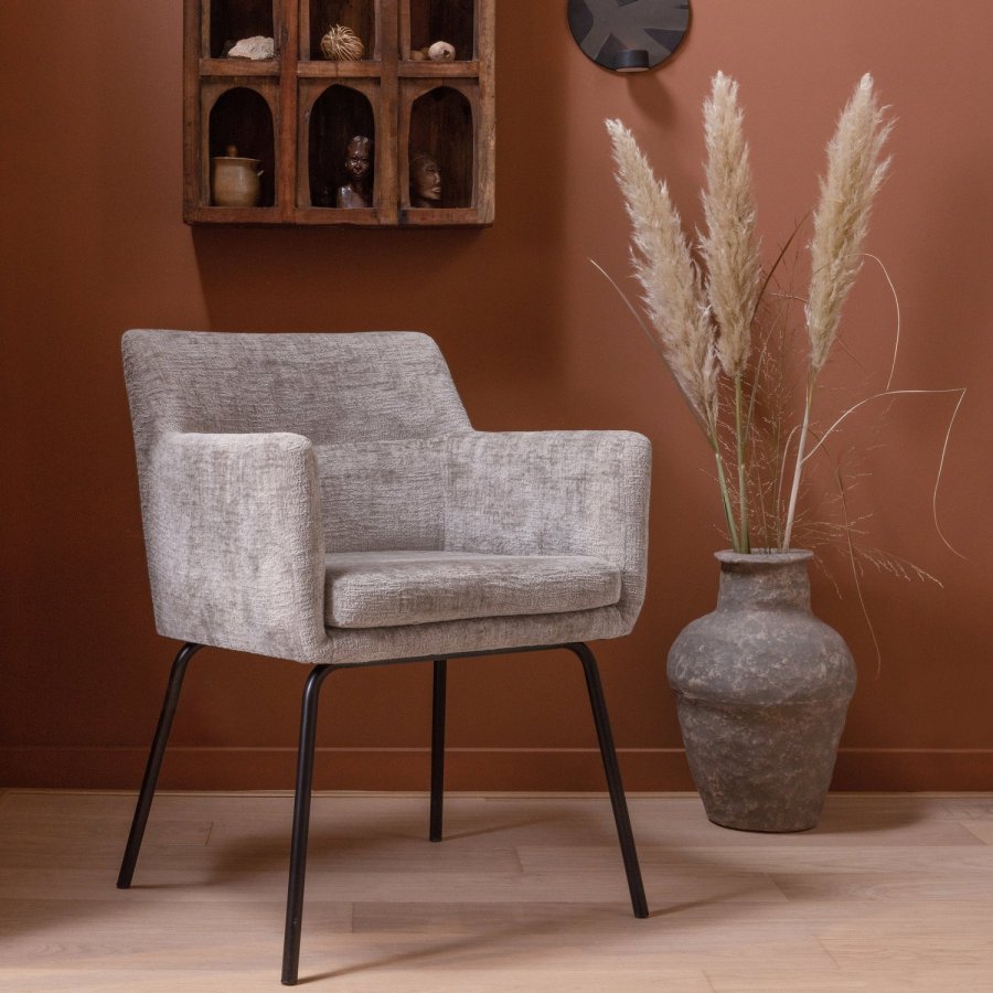 WOOOD Kam matstol med armst&ouml;d i off-white