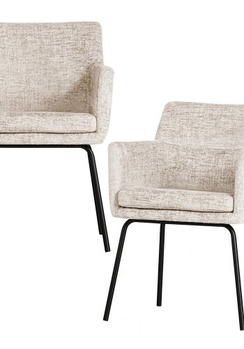 WOOOD Kam matstol med armst�d i off-white