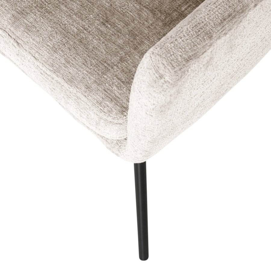 WOOOD Kam matstol med armst&ouml;d i off-white