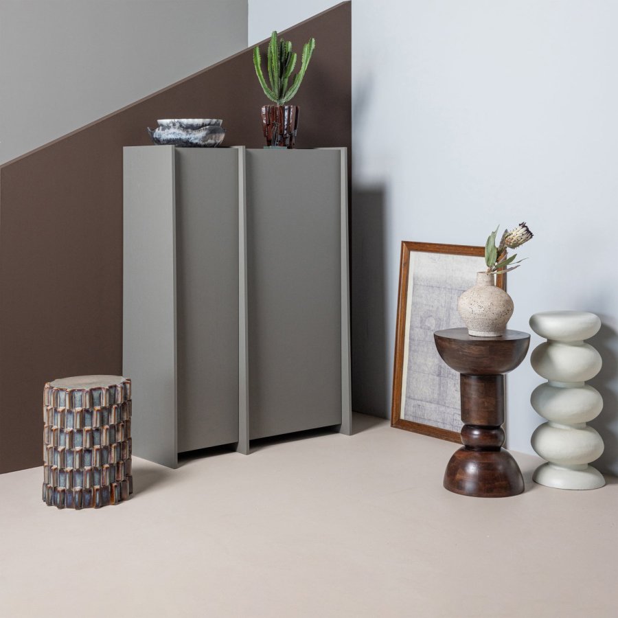 WOOOD Axu dekorativt sidebord �35x45 cm keramikk gr�bl�