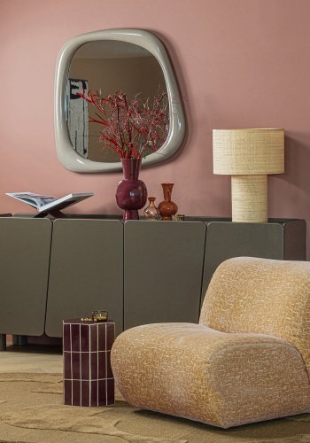 WOOOD Plus dekorativt sidebord 42x30x26 cm keramikk lilla