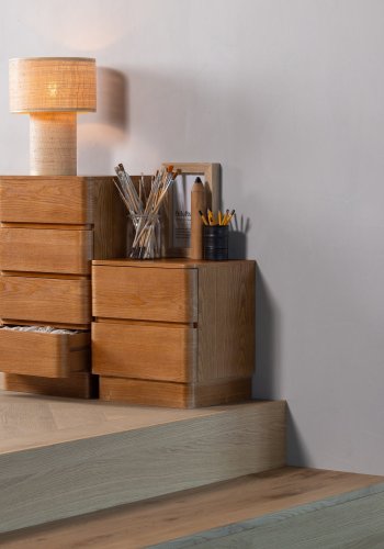 WOOOD Fejo Kommode/Nattbord 2 Skuffer MDF Brun [Fsc]