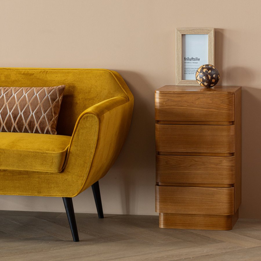 WOOOD Fejo Kommode med 4 skuffer MDF Brun [Fsc]