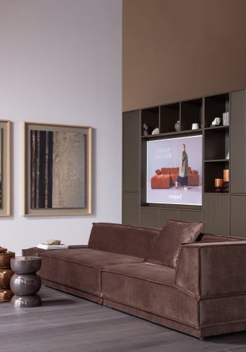WOOOD Mirrox Sidobord Tr�spegel Glas Brun [Fsc]