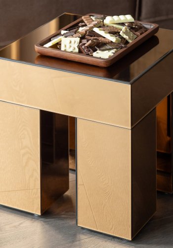 WOOOD Mirrox sidebord tre speil glass brun [Fsc]