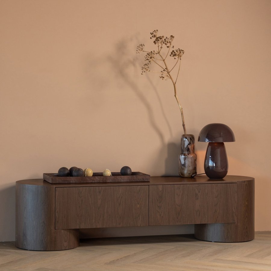 WOOOD Velari TV-benk trefiner brun