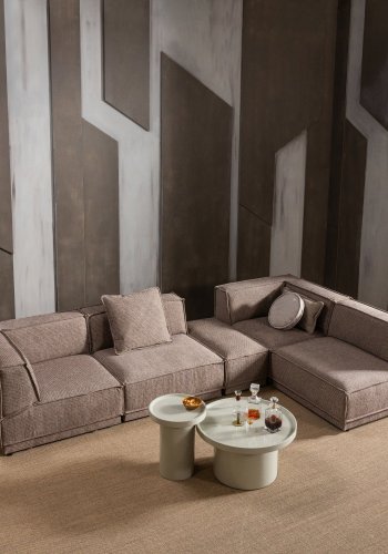 WOOOD Veluna sidebord 51x40 cm tre h�yglans sand [Fsc]