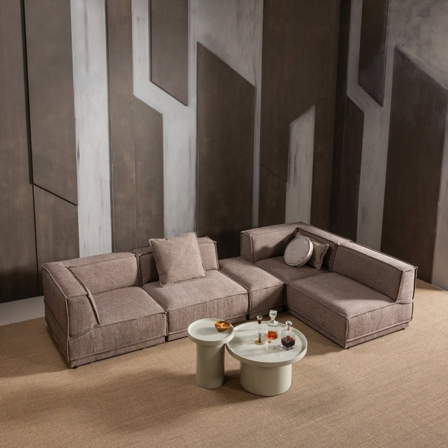 WOOOD Veluna sidebord 51x40 cm tre h�yglans sand [Fsc]