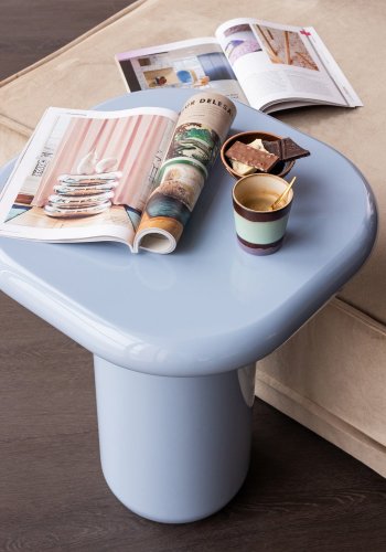 WOOOD Zava sidebord i tre h�yglans lysebl� [Fsc]