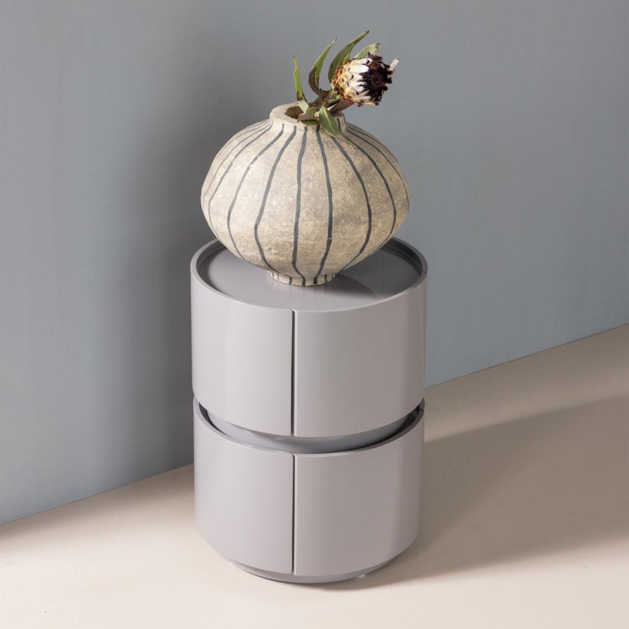 WOOOD Lunex Kommode/Nattbord Treglans Lysegr� [Fsc]