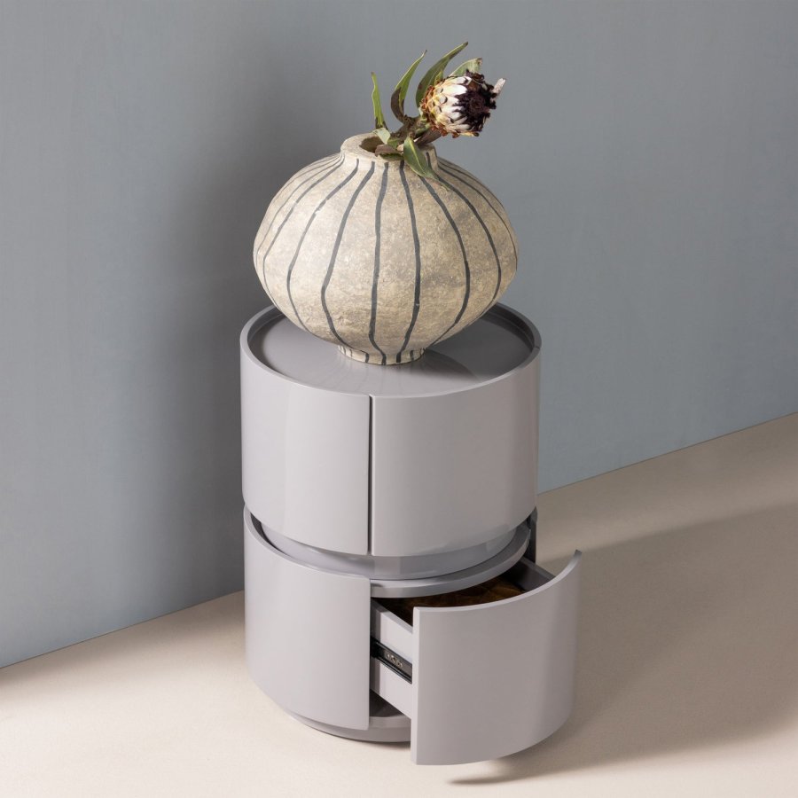 WOOOD Lunex Kommode/Nattbord Treglans Lysegr� [Fsc]