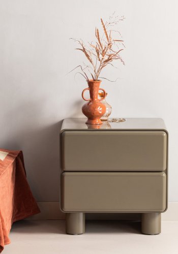 WOOOD Lustra Kommode/Nattbord Tre Gloss Gr�nn [Fsc]