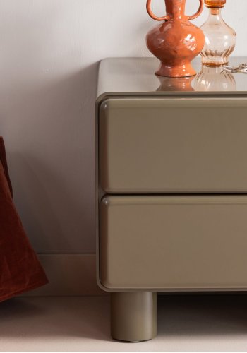 WOOOD Lustra Kommode/Nattbord Tre Gloss Gr�nn [Fsc]