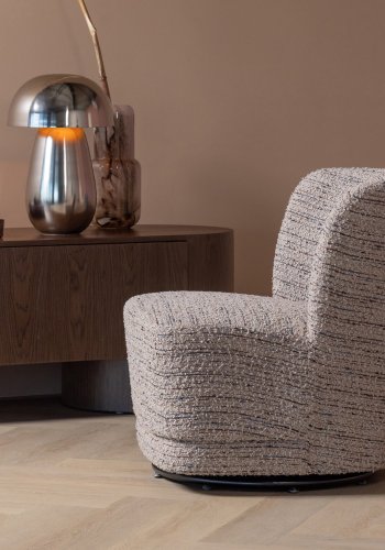 WOOOD Atty Snurrstol Chunky Melange Beige [Fsc]