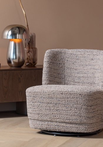 WOOOD Atty Snurrstol Chunky Melange Beige [Fsc]