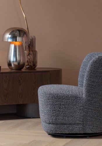 WOOOD Atty Snurrstol Chunky Melange Gr� [Fsc]