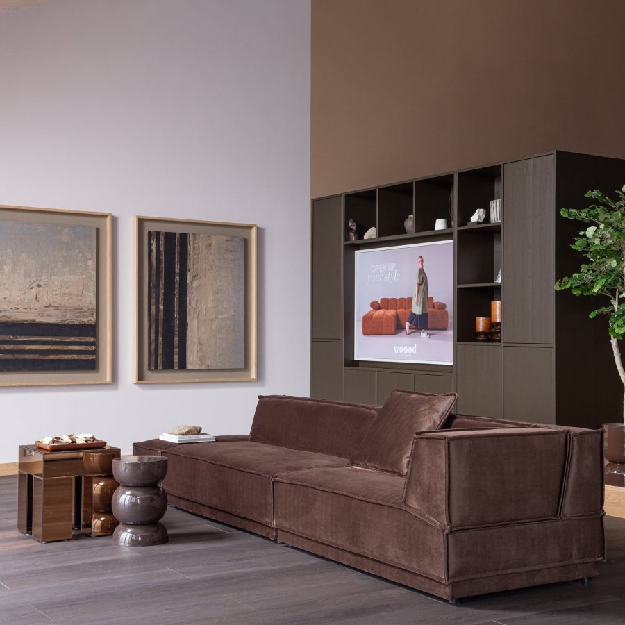 WOOOD Breno sidebord metall m�rkebrunt