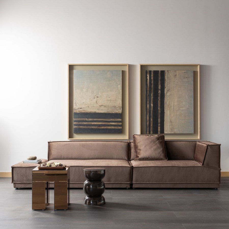 WOOOD Breno sidebord metall m�rkebrunt