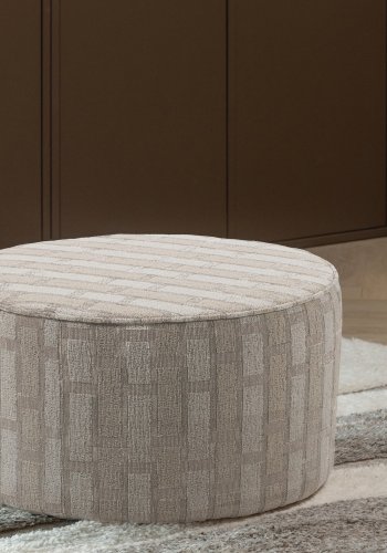 WOOOD Sarli puff Lav Chenille Natur/Beige [Fsc]