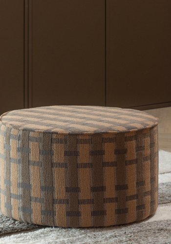 WOOOD Sarli Puff Lav Chenille Brun/Rosa [Fsc]