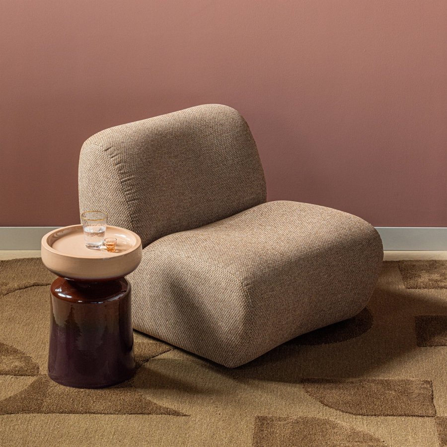 WOOOD Nomu lenestol grov chenille lys brun [Fsc]