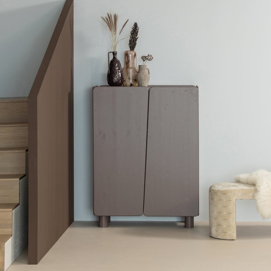 WOOOD Root-skap med 2 d�rer, furu, tr�ffelbrun [Fsc]