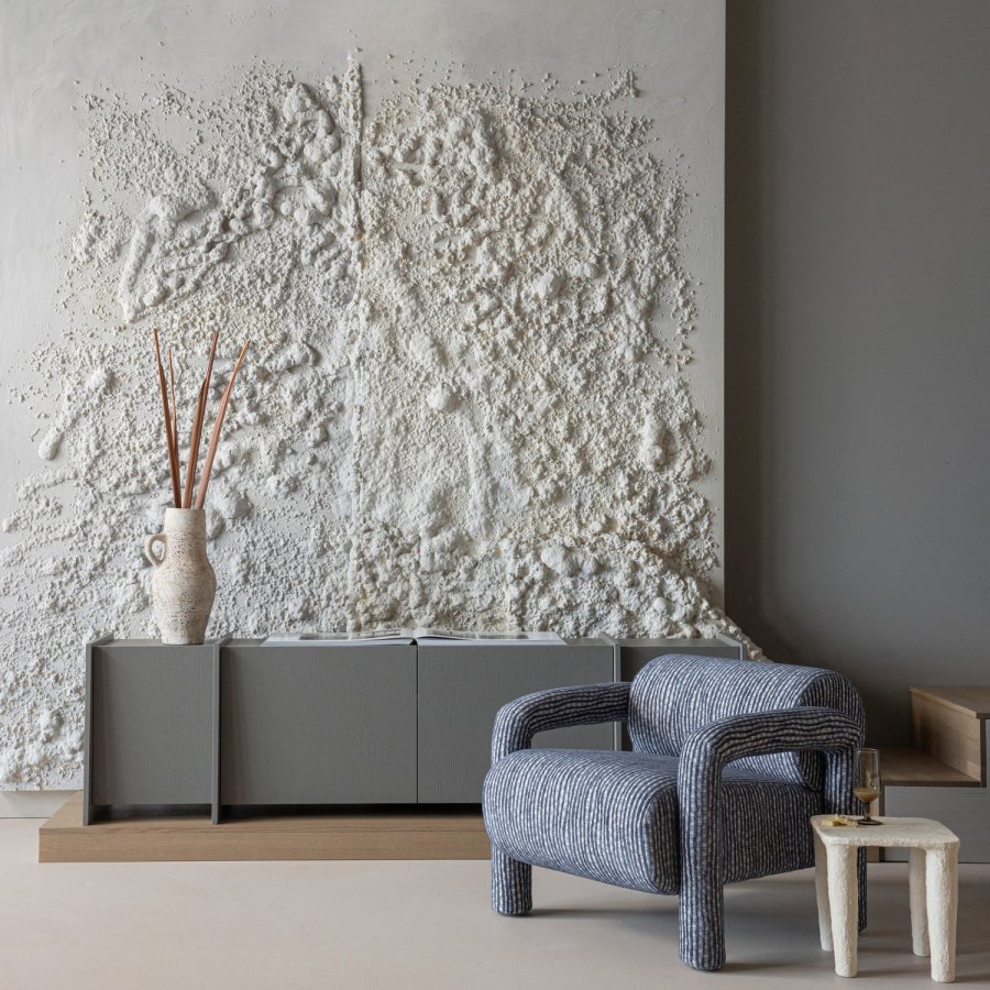 WOOOD Lenny lenestol med design gr�/bl�