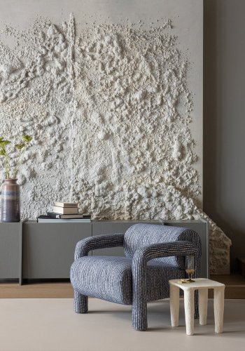 WOOOD Lenny lenestol med design gr�/bl�