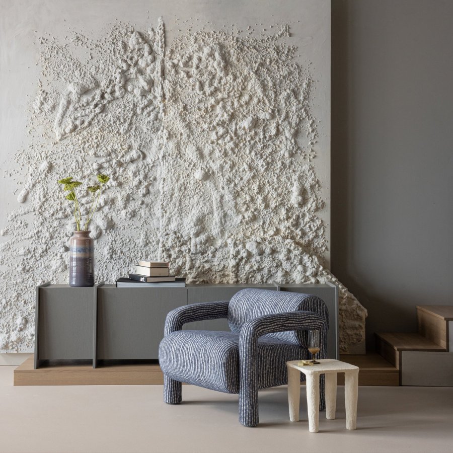 WOOOD Lenny lenestol med design gr�/bl�